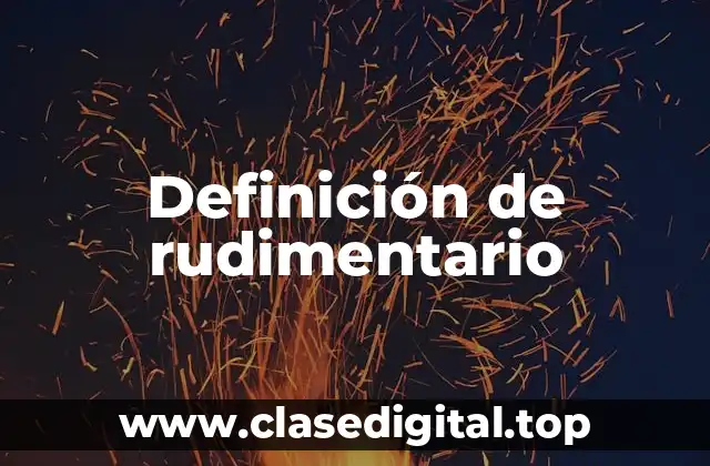 Definición de rudimentario