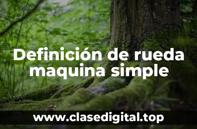 Definición de rueda maquina simple