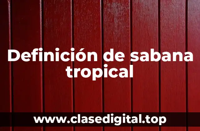 Definición de sabana tropical