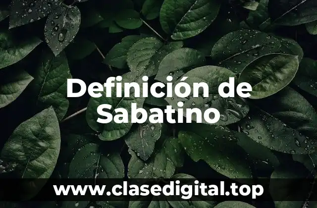 Definición de Sabatino