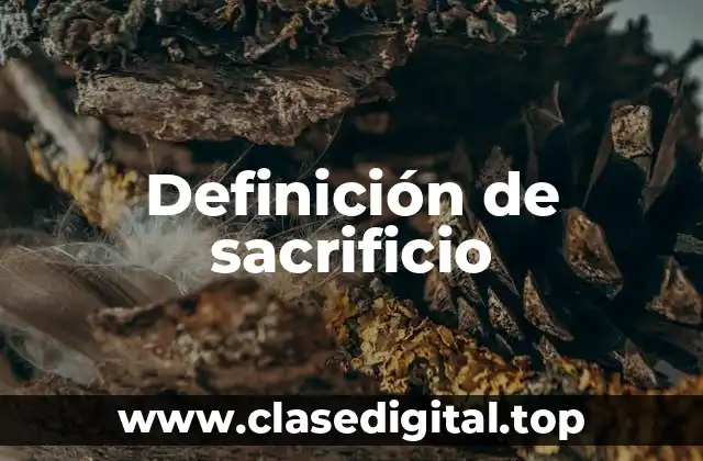 Definición de sacrificio