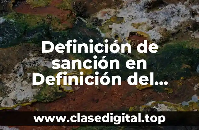 Definición técnica de sanción