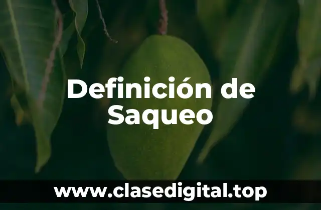 Definición de Saqueo