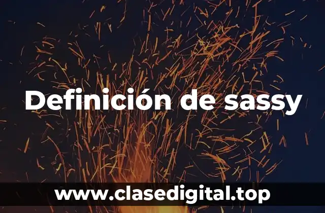 Definición de sassy