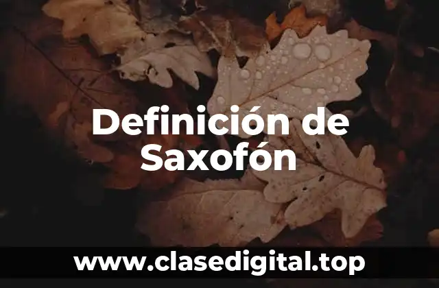 Definición de Saxofón