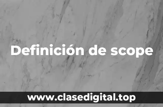 Definición de scope