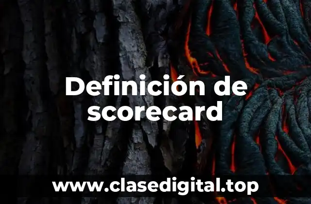 Definición de scorecard