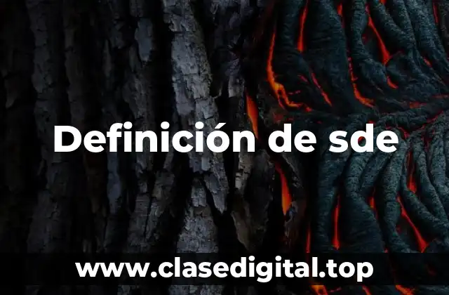 Definición de sde