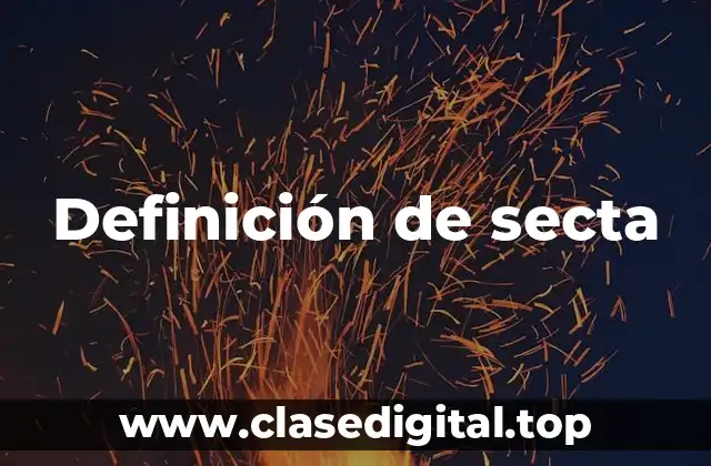 Definición de secta