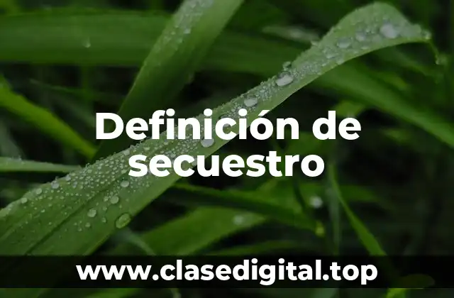 Definición de secuestro
