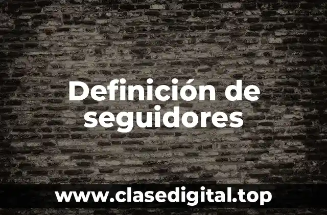 Definición de seguidores