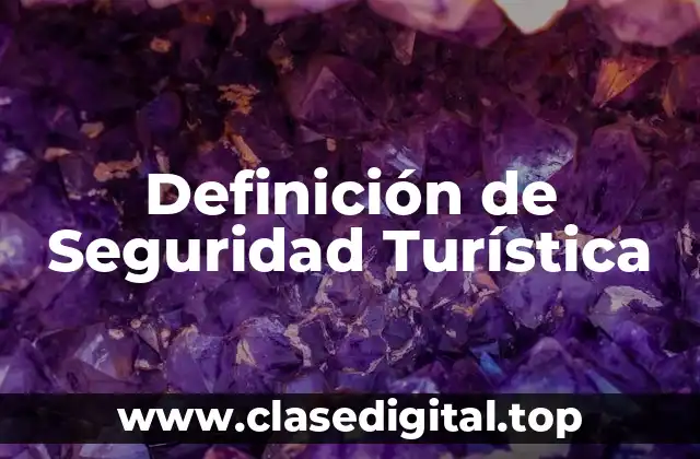 Definición de Seguridad Turística