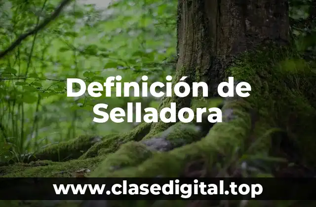 Definición de Selladora