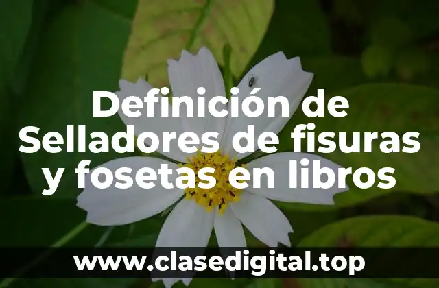 Definición de Selladores de fisuras y fosetas en libros