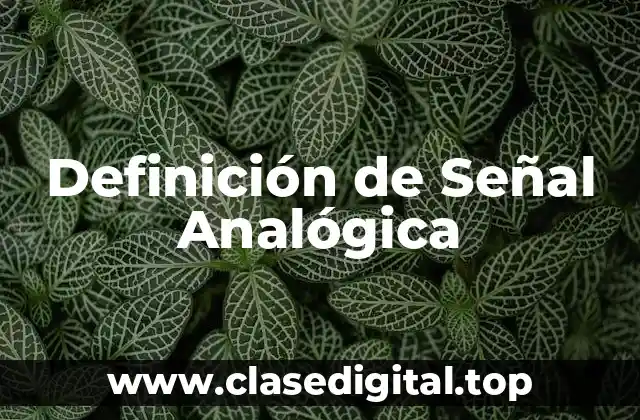 Definición de Señal Analógica