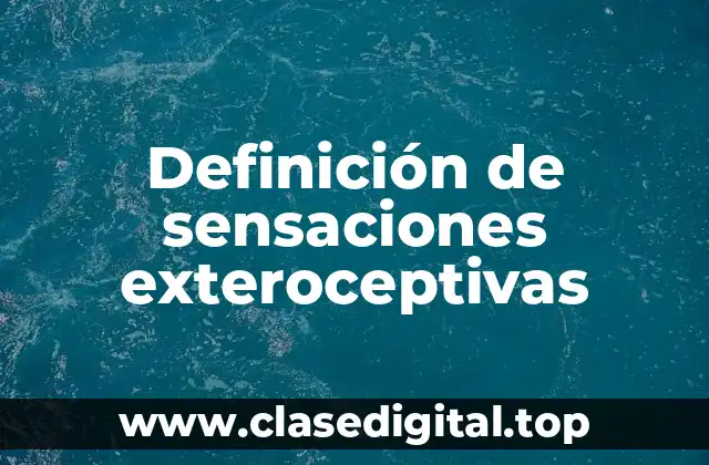 Ejemplos de sensaciones exteroceptivas