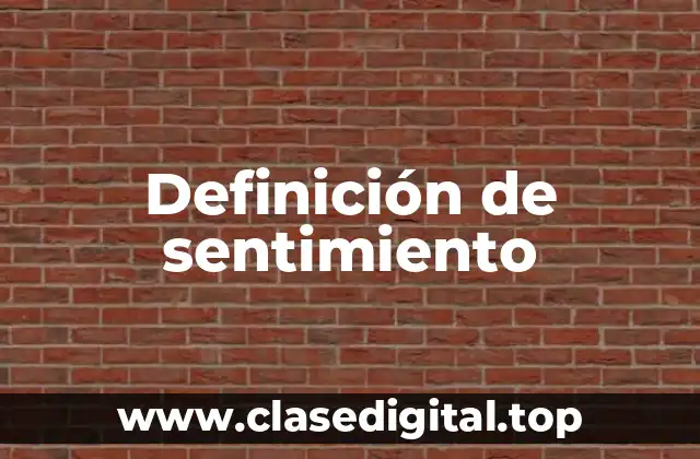 Definición de sentimiento