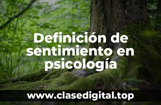 Definición de sentimiento en psicología