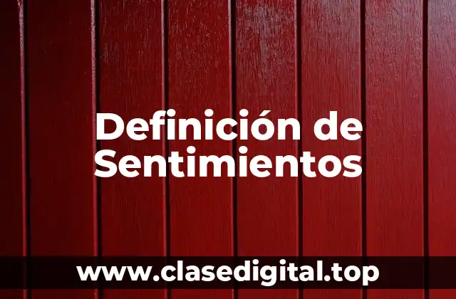 Definición de Sentimientos