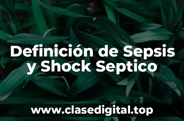 Definición de Sepsis y Shock Septico