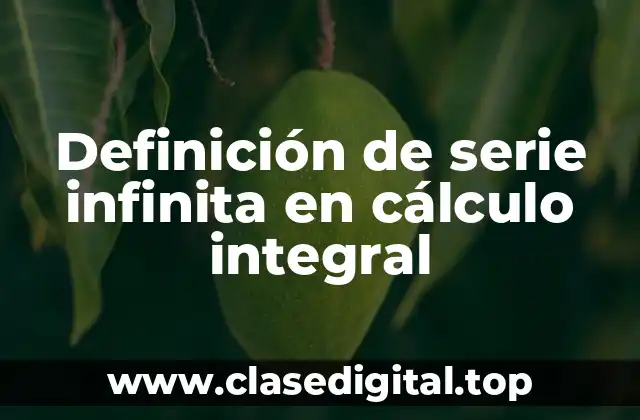 Definición de serie infinita en cálculo integral