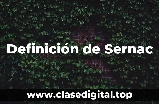 Definición de Sernac