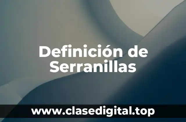 Definición de Serranillas