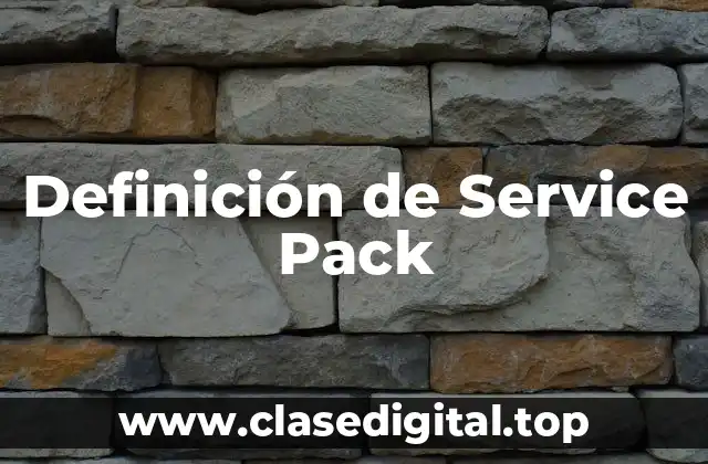 Definición de Service Pack
