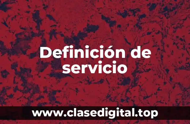 Definición de servicio