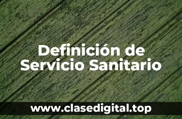 Definición de Servicio Sanitario