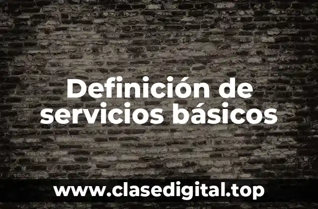 Definición de servicios básicos