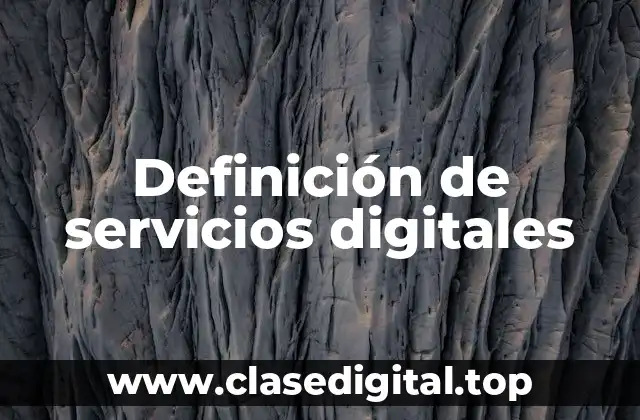 Definición de servicios digitales