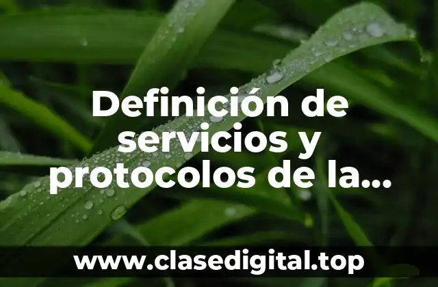 Definición de servicios y protocolos de la capa de aplicación