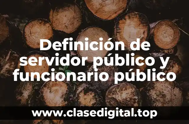 Definición de servidor público y funcionario público
