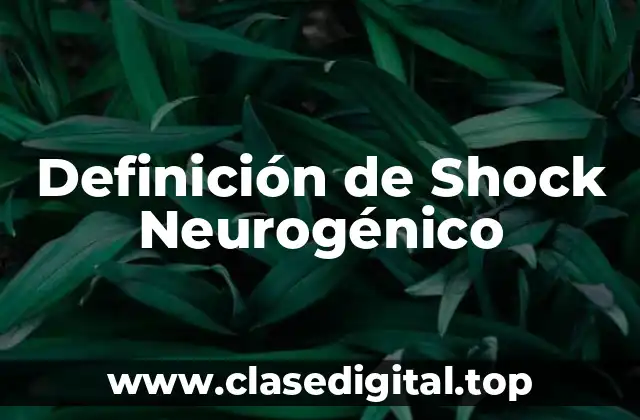 Definición técnica de Shock Neurogénico