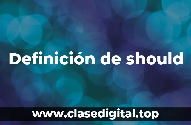 Definición de should