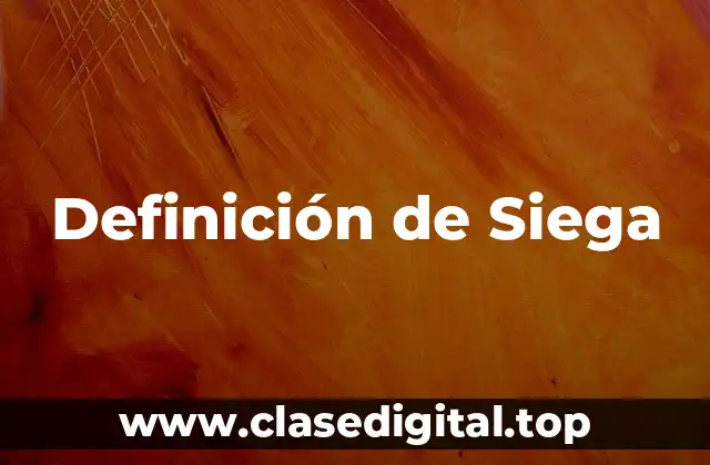 Definición técnica de Siega