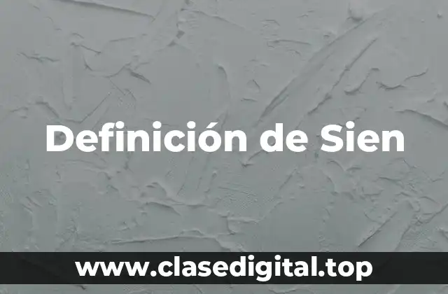 Definición de Sien