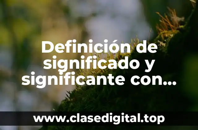 Ejemplos de significado y significante con dibujos