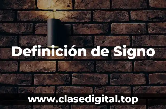 Definición de Signo