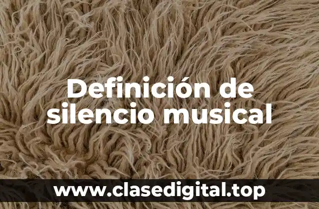 Definición de silencio musical