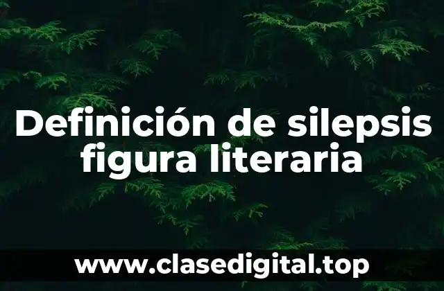Ejemplos de silepsis figura literaria