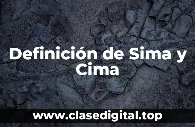 Definición de Sima y Cima