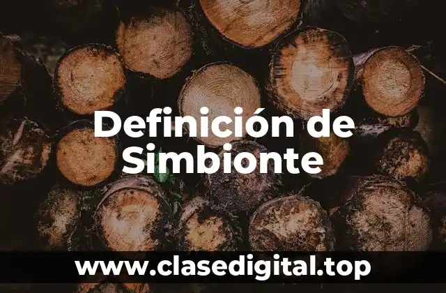 Definición de Simbionte