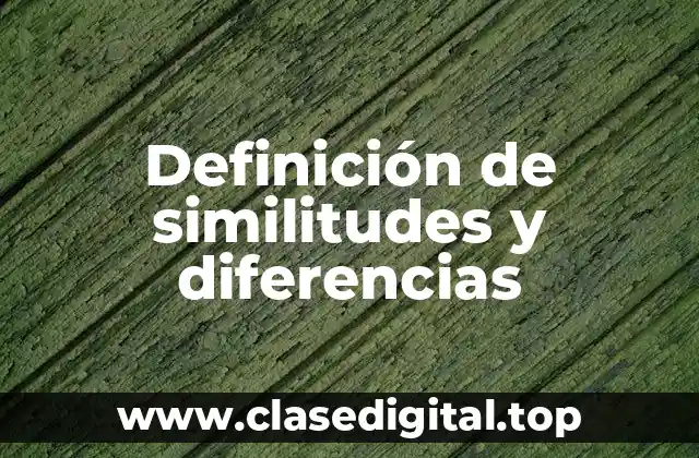 Definición de similitudes y diferencias