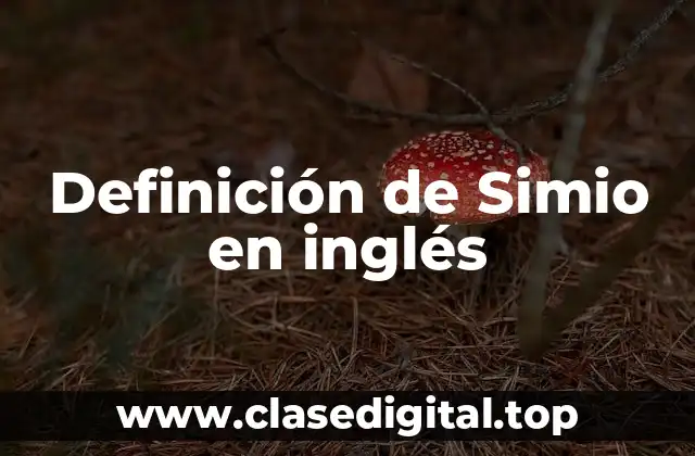 Definición de Simio en inglés