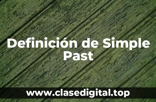 Definición de Simple Past