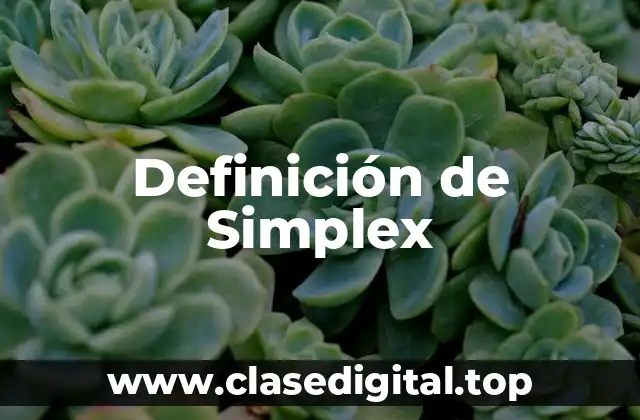 Definición de Simplex