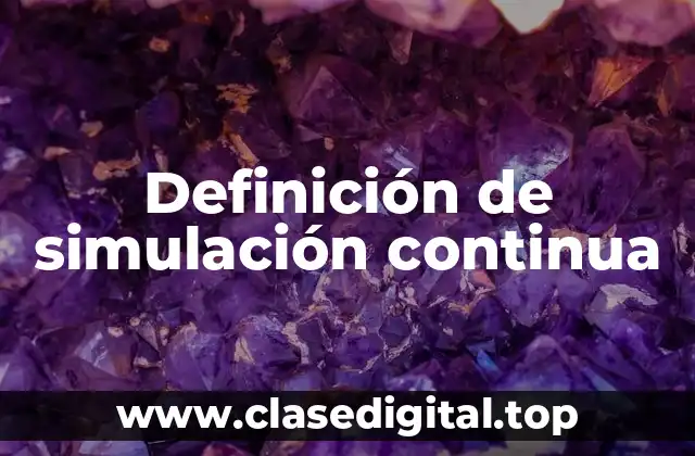 Definición de simulación continua