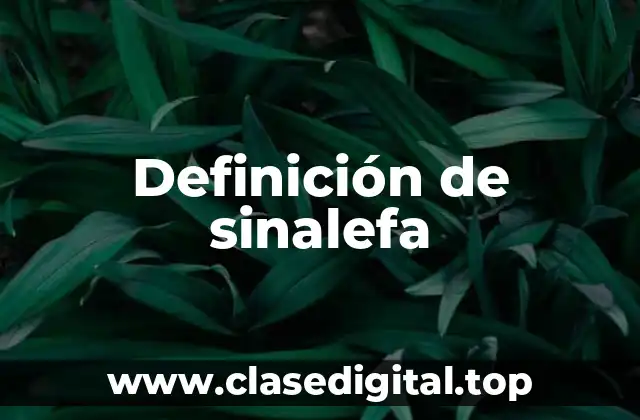Definición de sinalefa